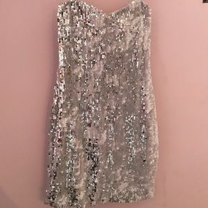 White Sequin Dress